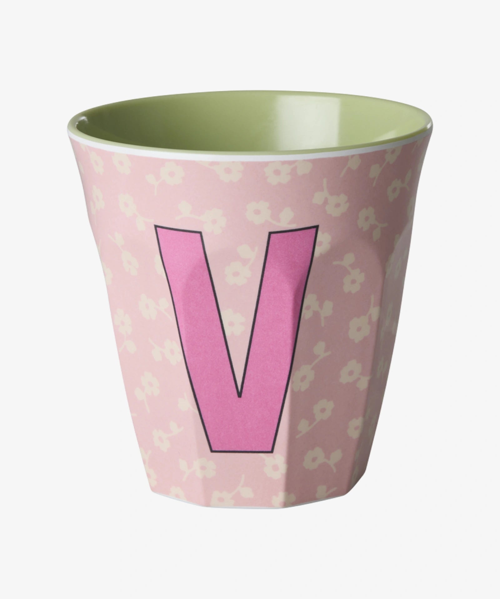 rice Buchstabenbecher (250 ml) – V Flowers, Hellrosa