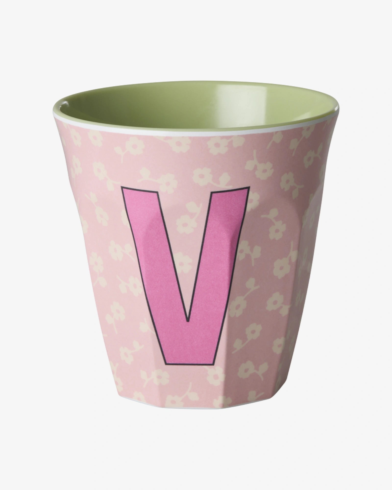 rice Buchstabenbecher (250 ml) – V Flowers, Hellrosa