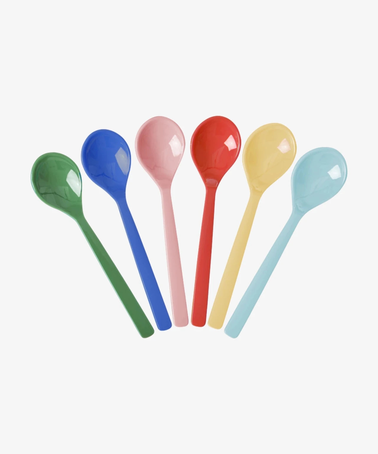 rice Melamin-Teelöffel 6er-Set – Solid Colors