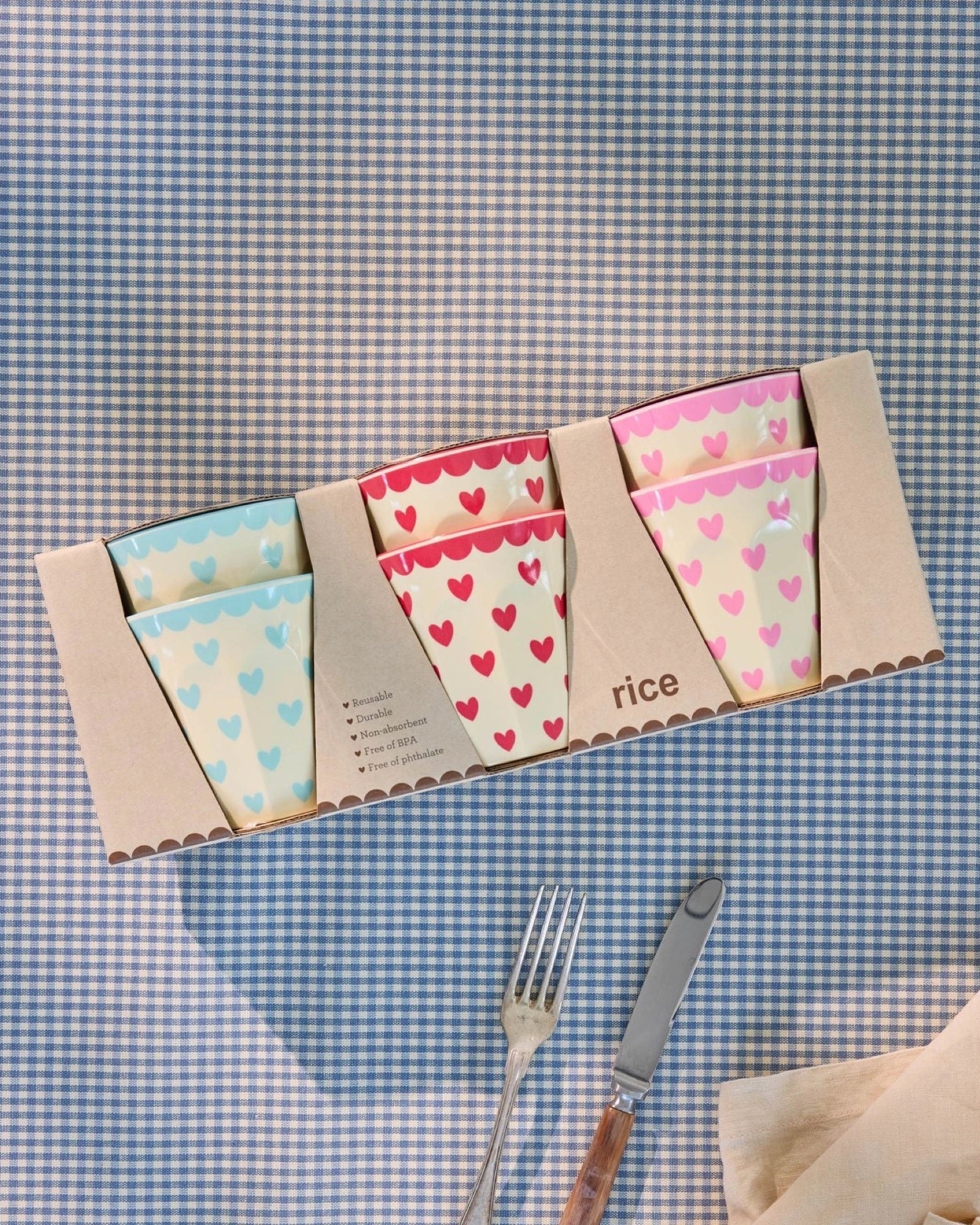 rice Melaminbecher 6er-Set (250 ml) – Favorite Hearts