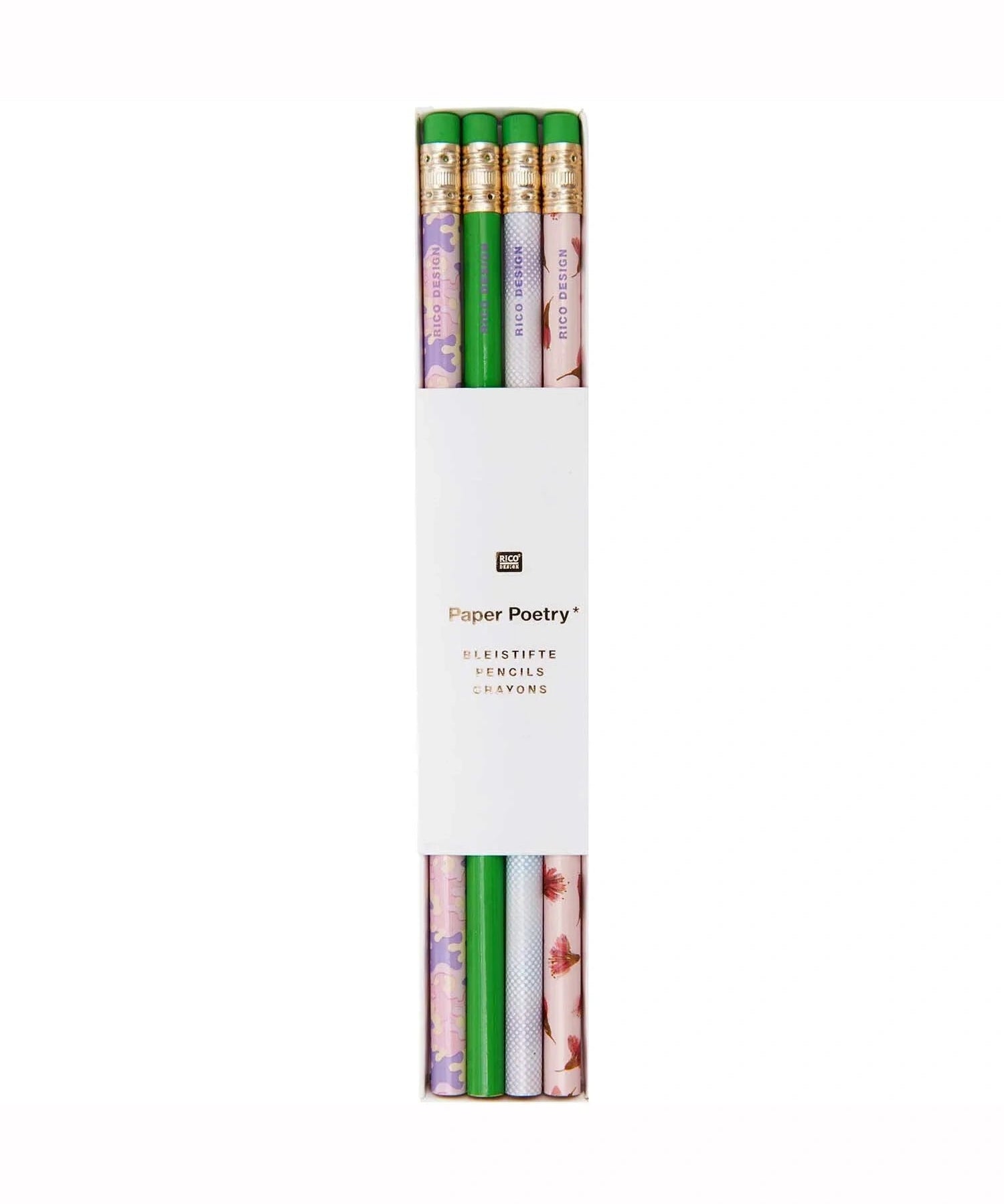 Rico Design - Bleistift-Set (4 Stück) • Transformation - ROSA ECK