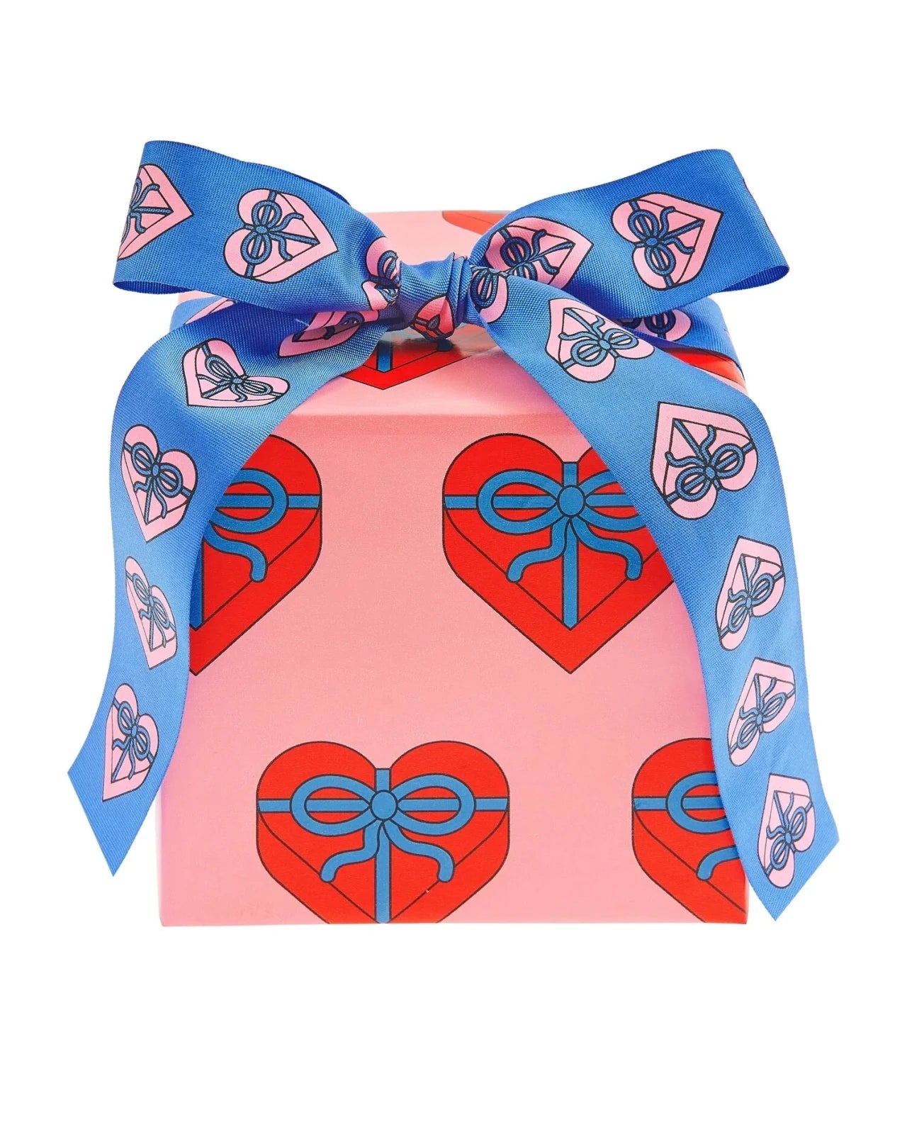 Rico Design - EYE CANDY Geschenkpapier • Herz - Boxen - ROSA ECK