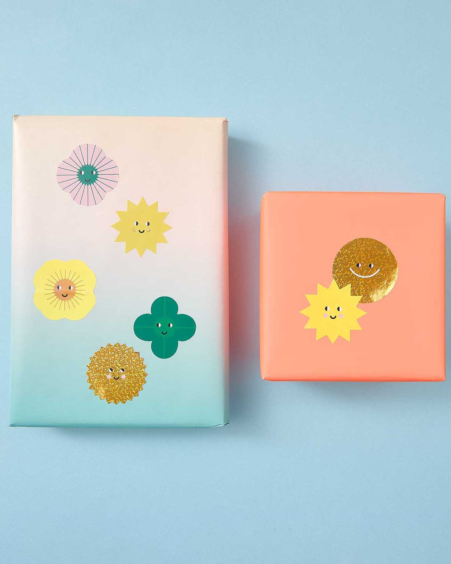 Rico Design - Happy Birthday Sticker | Sonnen / Kleeblätter - Sticker - ROSA ECK - , ,