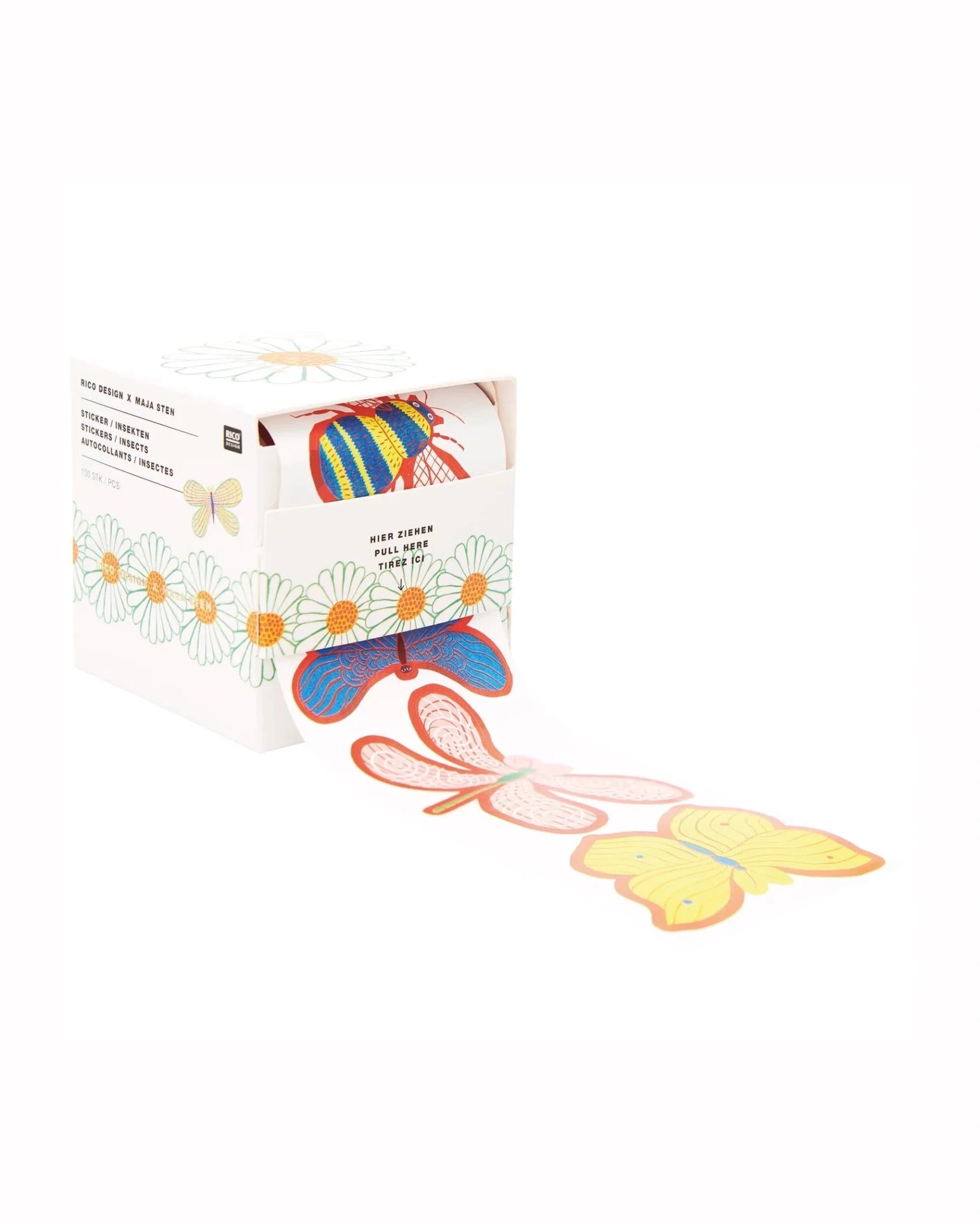 Rico Design - Midsommar Magic Sticker (100 Stück) • Insekten - ROSA ECK