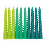 Rico Design - Mini - Spiralkerzen Set (10 Stück) | Green Mix - ROSA ECK Concept Store
