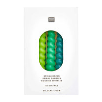 Rico Design - Mini - Spiralkerzen Set (10 Stück) | Green Mix - ROSA ECK Concept Store