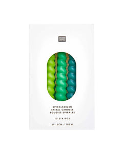 Rico Design - Mini - Spiralkerzen Set (10 Stück) | Green Mix - ROSA ECK Concept Store