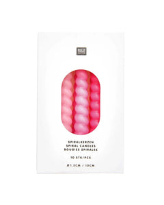 Rico Design - Mini - Spiralkerzen Set (10 Stück) | Pink Mix - ROSA ECK Concept Store