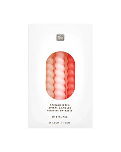 Rico Design - Mini - Spiralkerzen Set (10 Stück) | Smokey Rose Mix - ROSA ECK Concept Store