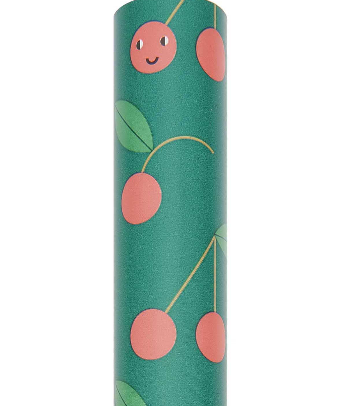 Rico Design - Paper Poetry Geschenkpapier | Kirschen - Geschenkpapier - ROSA ECK - Grün, ,