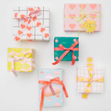 Rico Design - Paper Poetry Geschenkpapier | Kirschen - Geschenkpapier - ROSA ECK - Grün, ,