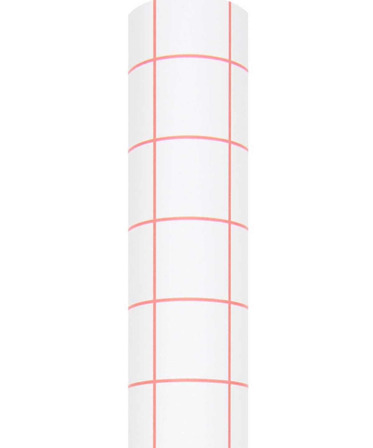 Rico Design - Paper Poetry Geschenkpapier Raster | Grid Neon Rot - Geschenkpapier - ROSA ECK - Weiß, ,