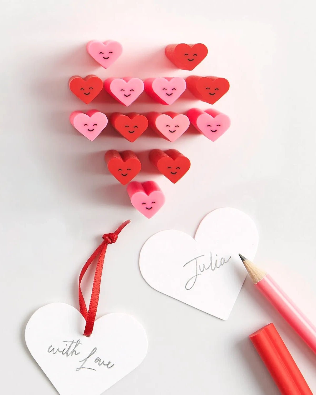 Rico Design - Radiergummi • Chingu Herzen Neonpink - ROSA ECK