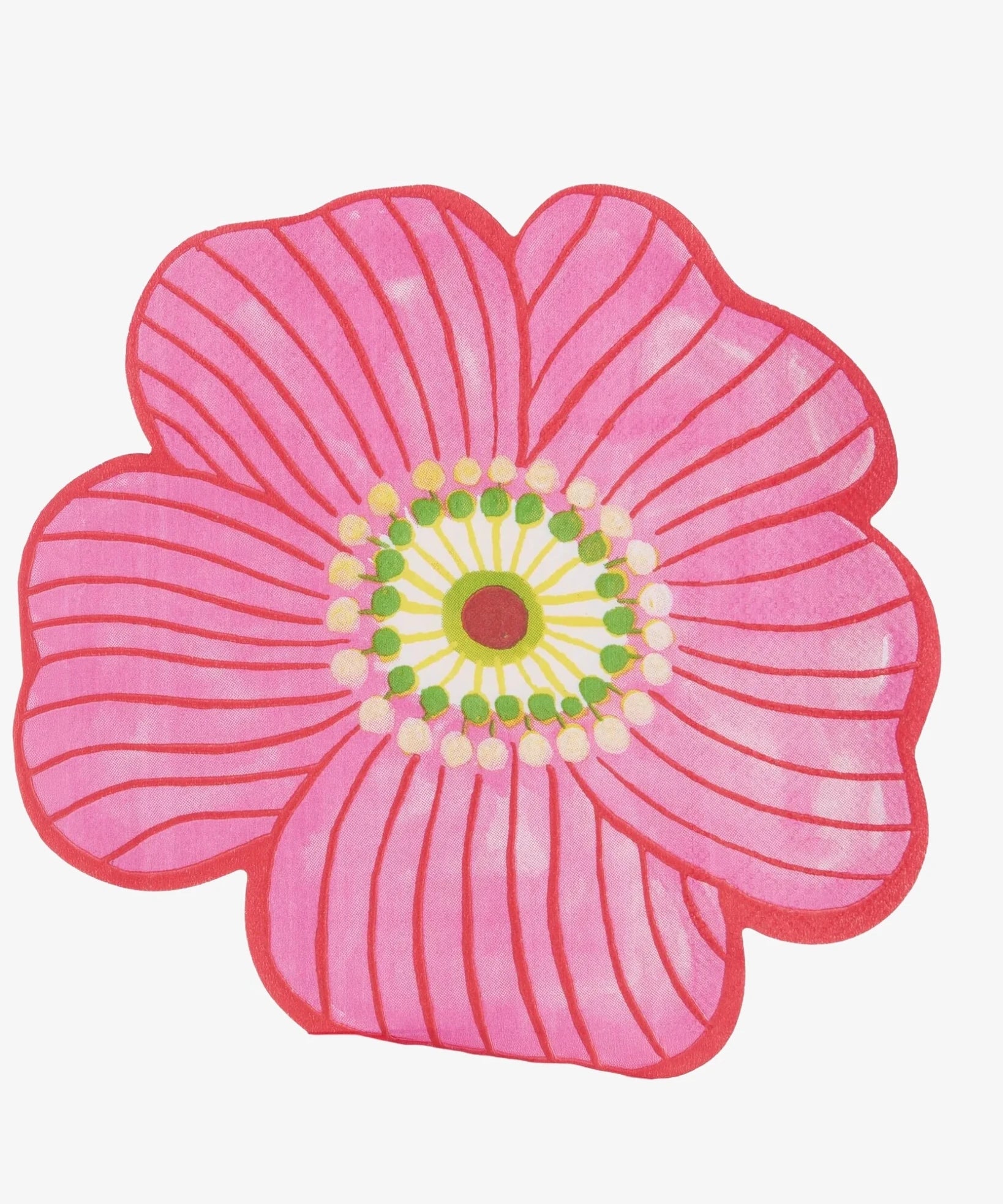 Rico Design - Servietten (20 Stück) • Pinke Blume - ROSA ECK
