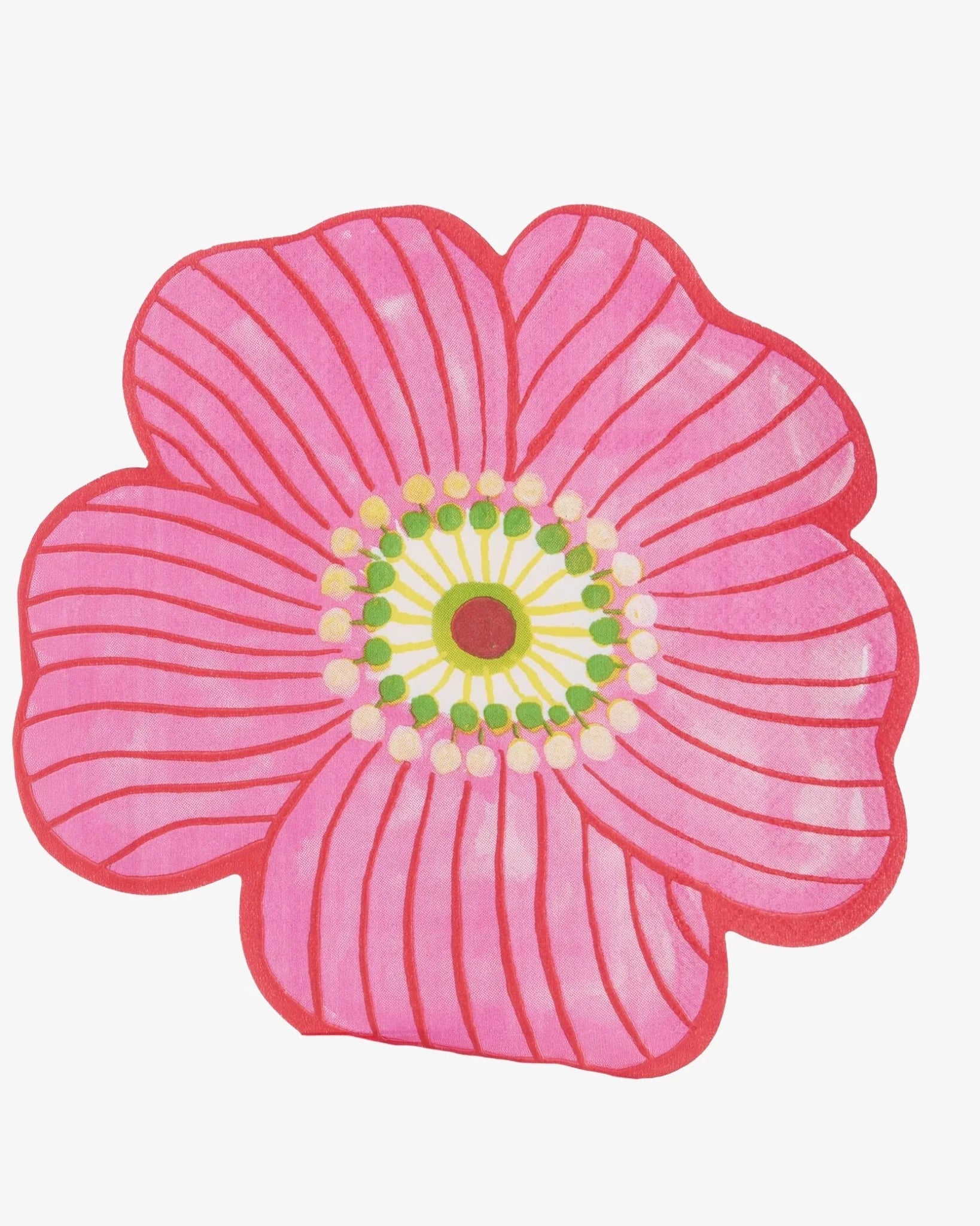 Rico Design - Servietten (20 Stück) • Pinke Blume - ROSA ECK