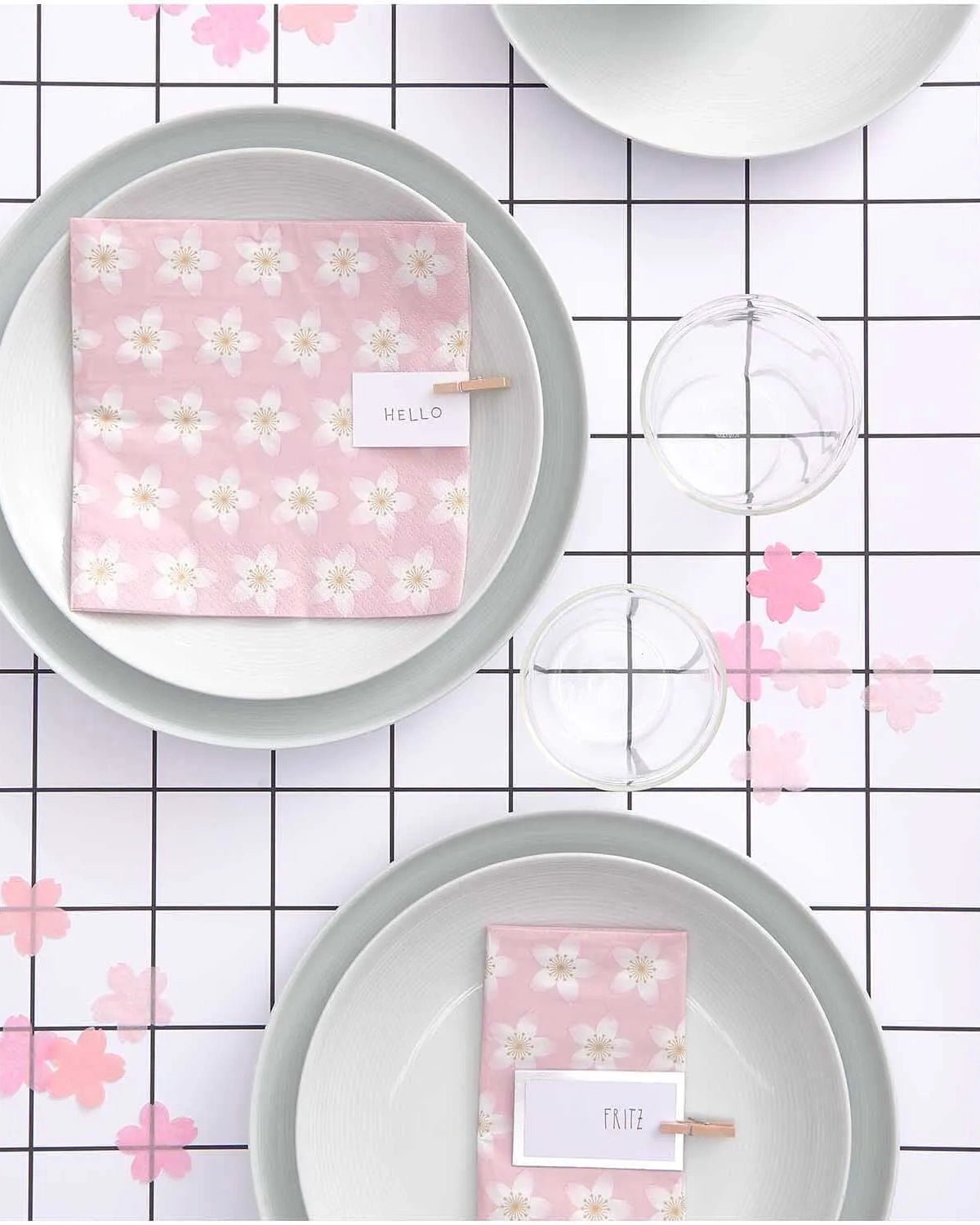 Rico Design - Servietten Kirschblüten - ROSA ECK