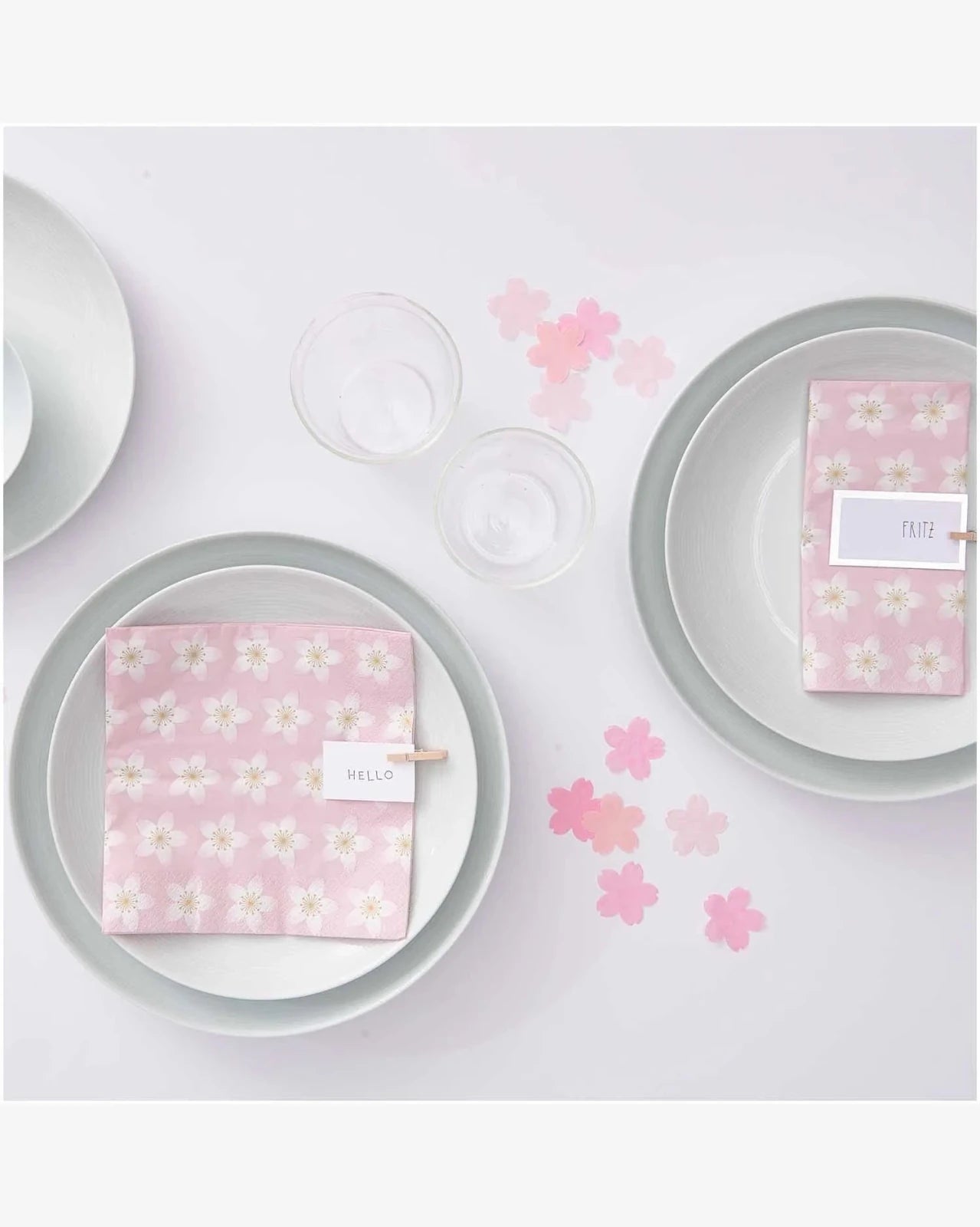 Rico Design - Servietten Kirschblüten - ROSA ECK