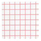 Rico Design - Servietten Raster Weiß/Neon Pink (20 Stück) - Serviette - ROSA ECK - , ,