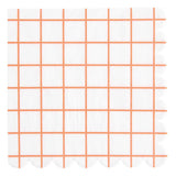 Rico Design - Servietten Raster, Weiß/Neon Rot (20 Stück) - Serviette - ROSA ECK - , ,