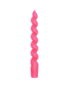 Rico Design - Spiralkerze (18,5 cm) • Neon Pink - ROSA ECK
