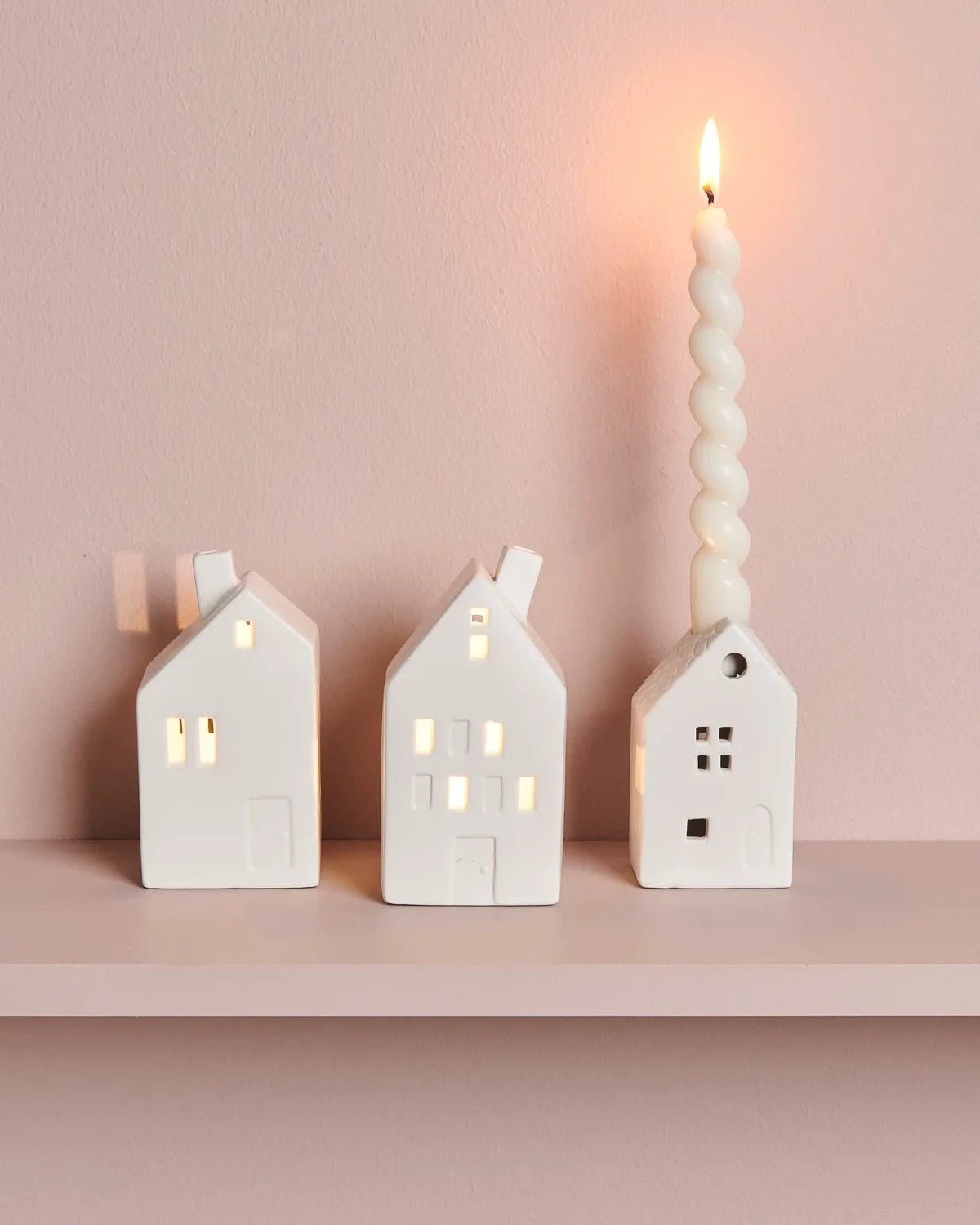 Rico Design - Spiralkerze (18,5 cm) • Off-White - ROSA ECK