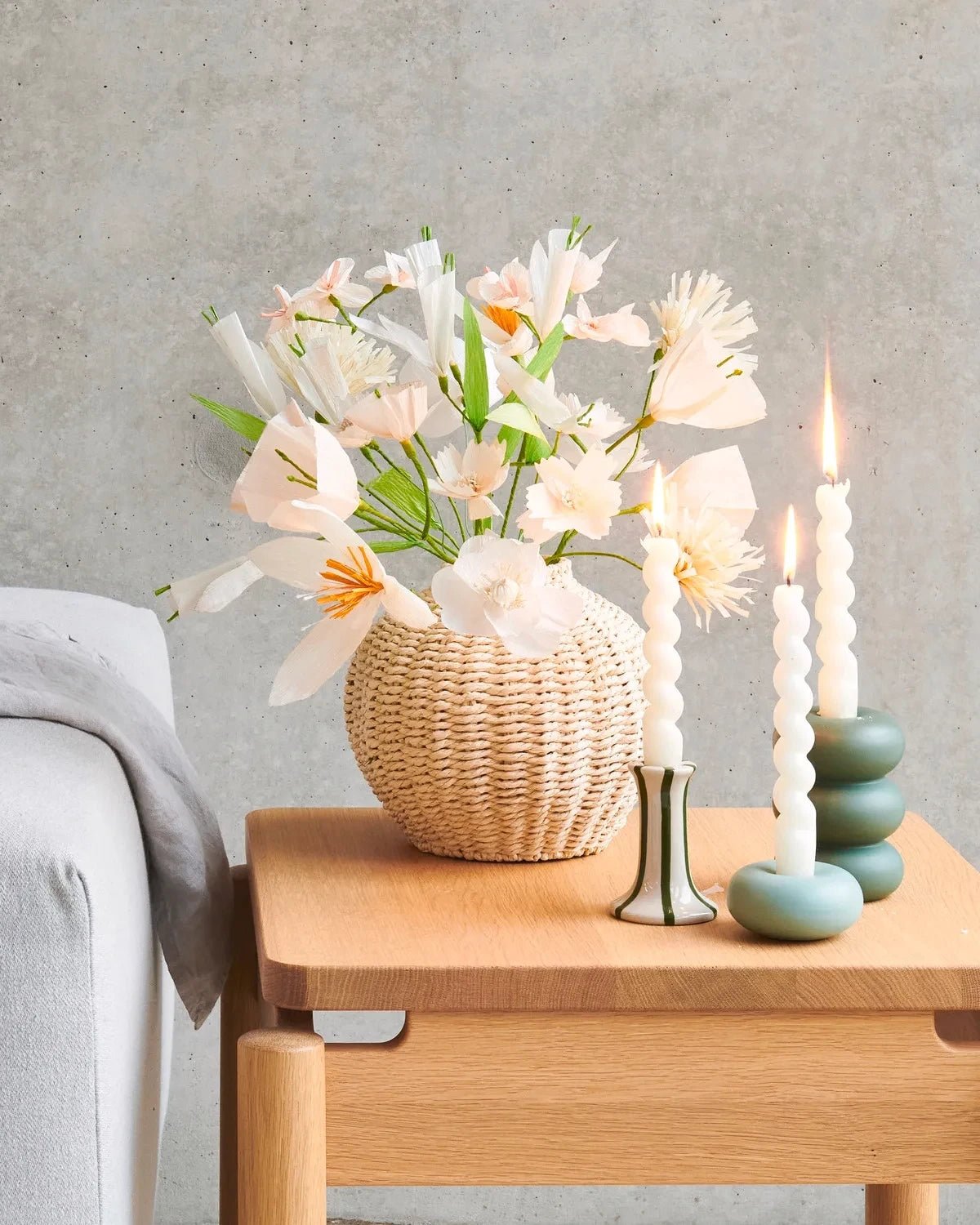 Rico Design - Spiralkerze (18,5 cm) • Off-White - ROSA ECK