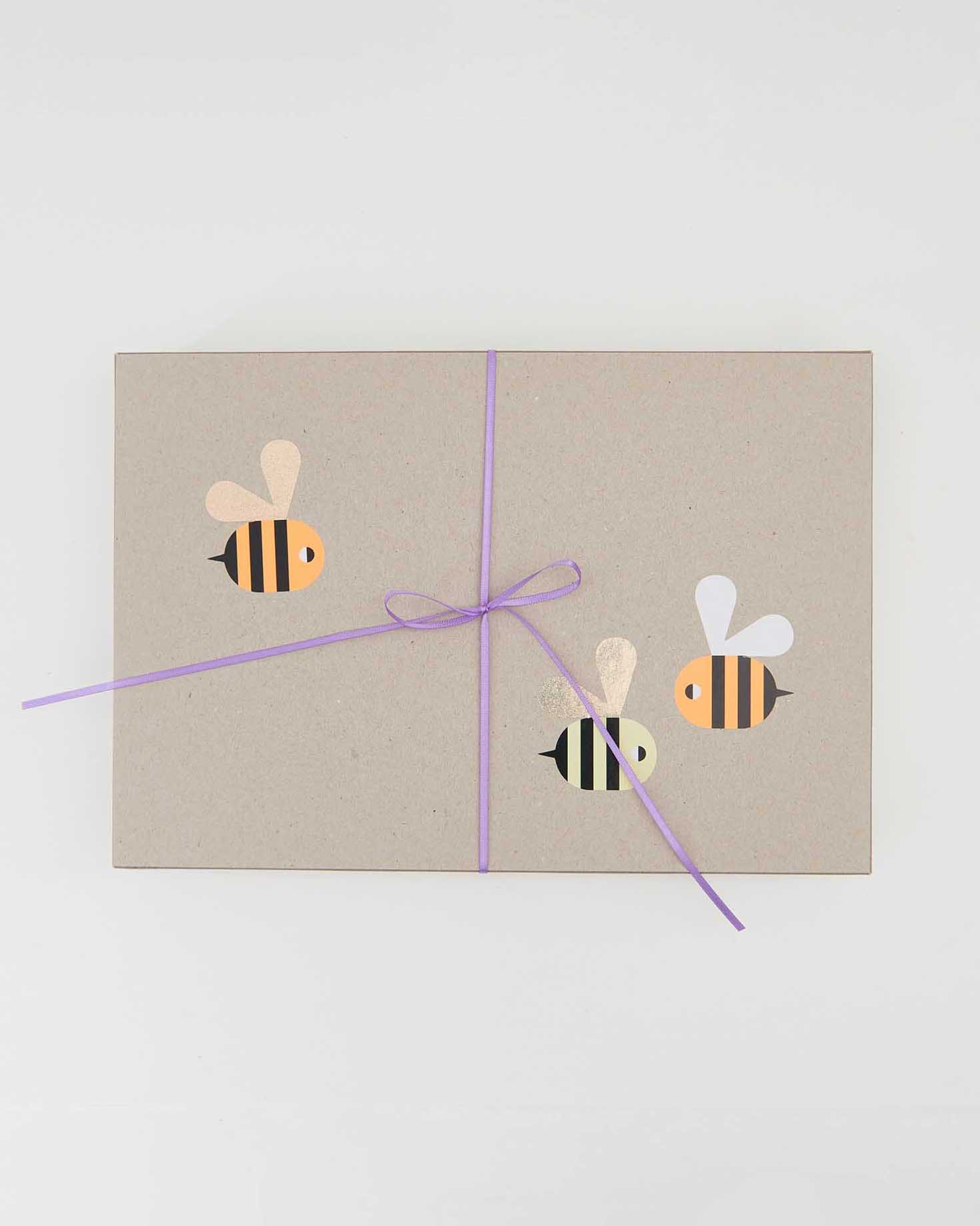Rico Design - Sticker Bienen - Sticker - ROSA ECK - Gelb, ,