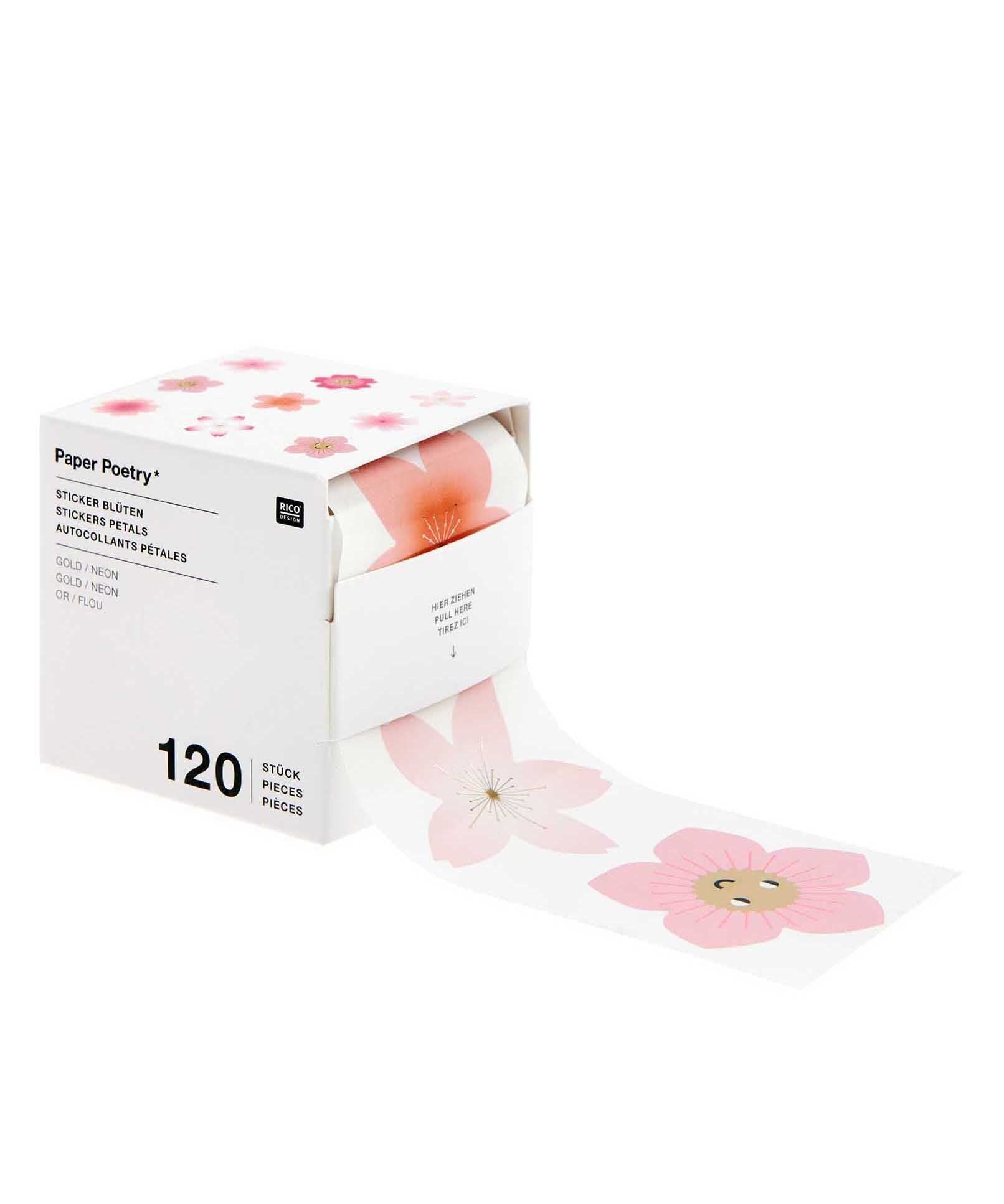 Rico Design - Sticker Sakura Sakura, Blüten (120 Stück) - Sticker - ROSA ECK - , ,