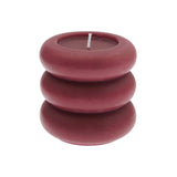 Rico Design - Stumpenkerze Ringe • Dunkelrot - Kerze - ROSA ECK