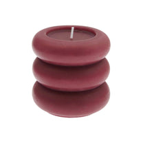 Rico Design - Stumpenkerze Ringe • Dunkelrot - Kerze - ROSA ECK