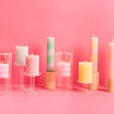 Rico Design - Stumpenkerze Ringe • Dunkle Beere - Kerze - ROSA ECK