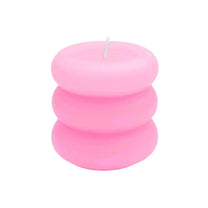 Rico Design - Stumpenkerze Ringe • Rosa - Kerze - ROSA ECK