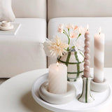Rico Design - Stumpenkerze Spiral • Eierschale - Kerze - ROSA ECK