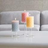 Rico Design - Stumpenkerze Spiral • Gelb - Kerze - ROSA ECK