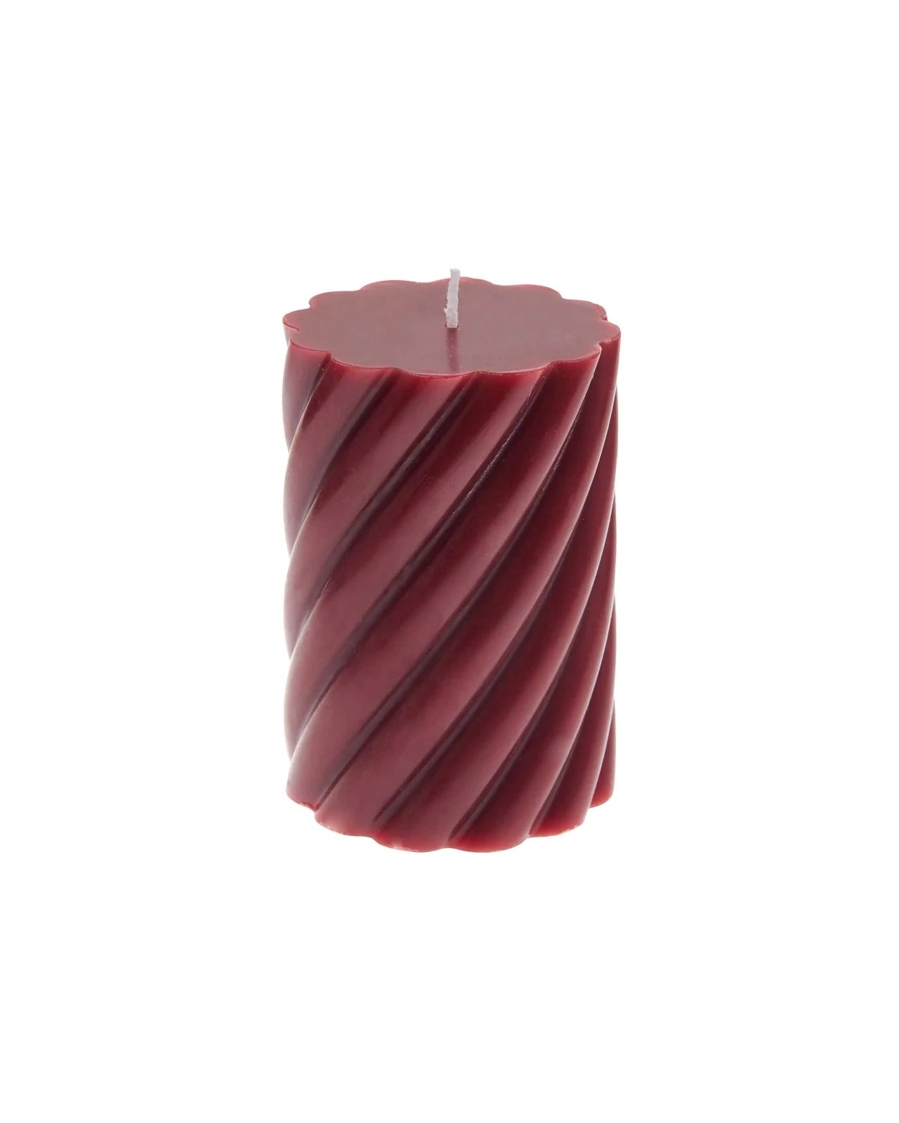 Rico Design - Stumpenkerze Spiral • Kastanie - Kerze - ROSA ECK