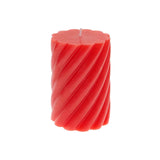 Rico Design - Stumpenkerze Spiral • Rot - Kerze - ROSA ECK
