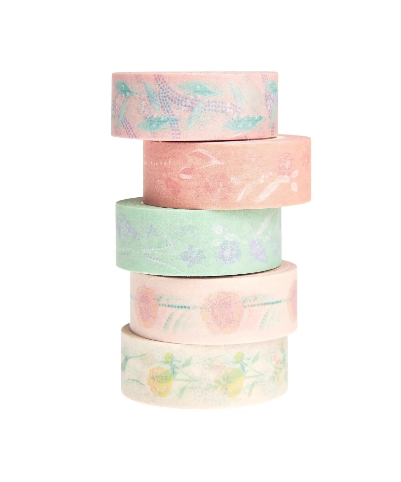 Rico Design - Washi Tape Set • Blumen Pastell - ROSA ECK