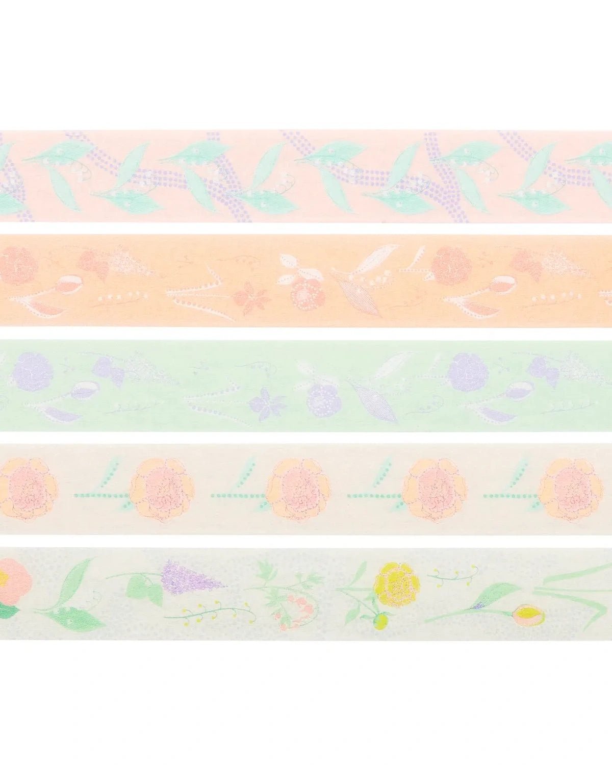 Rico Design - Washi Tape Set • Blumen Pastell - ROSA ECK