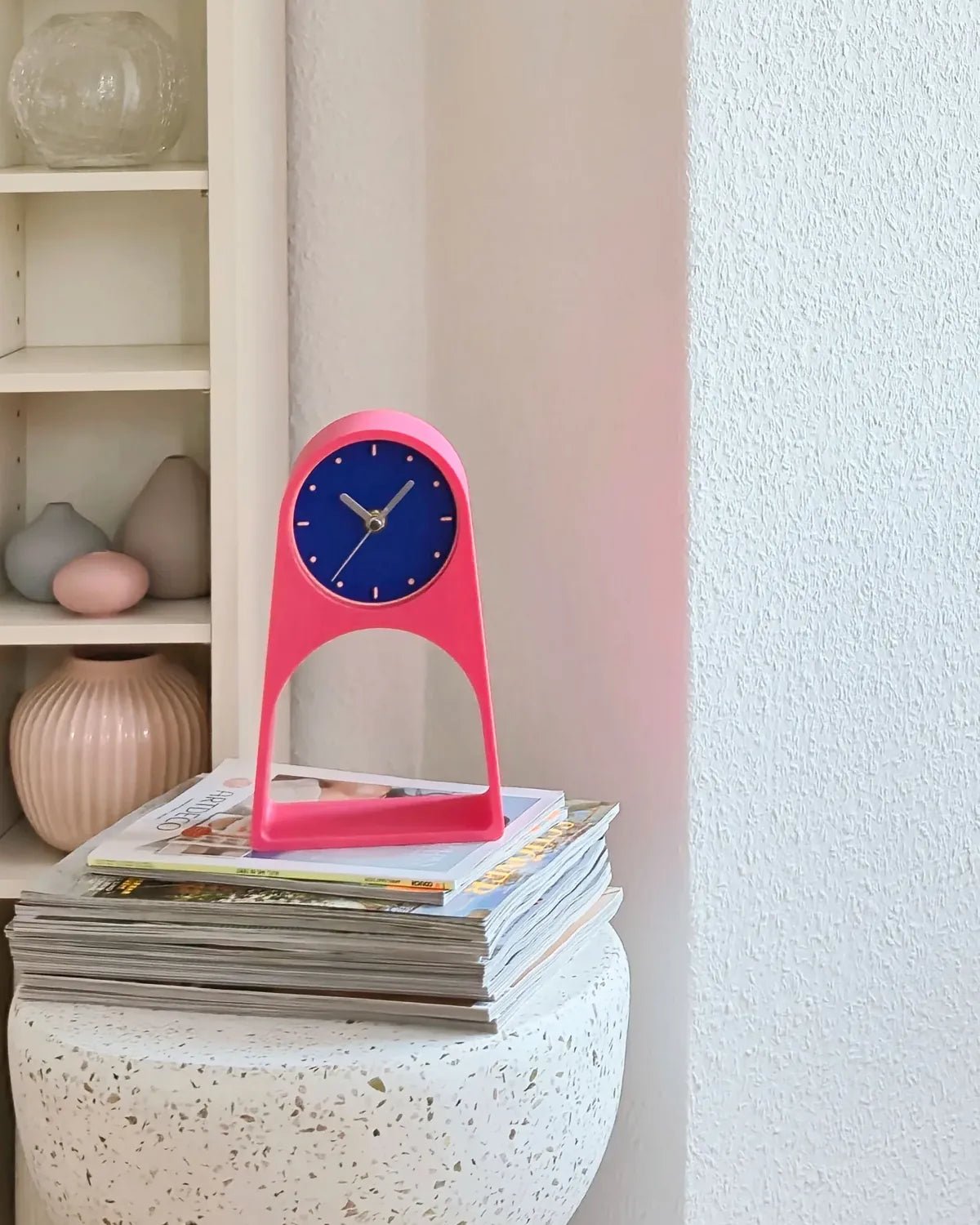 roki Design - LEIF Tischuhr • Velno - ROSA ECK
