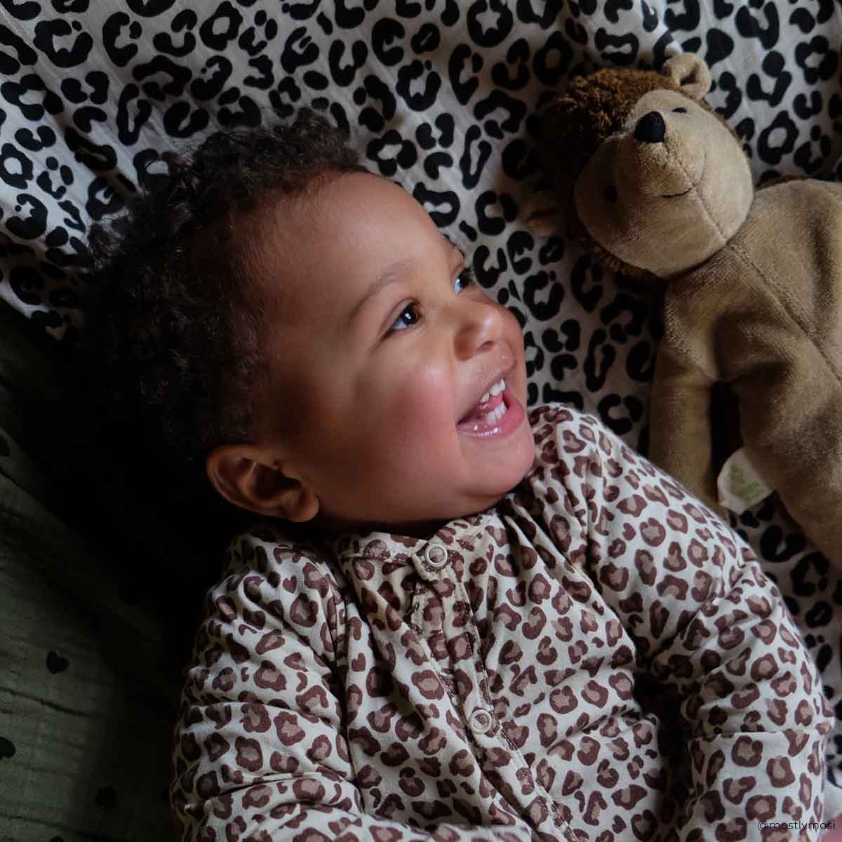 Rose in April - AMALIA Babypyjama | Leopard (3 Monate) - ROSA ECK - Braun, ,