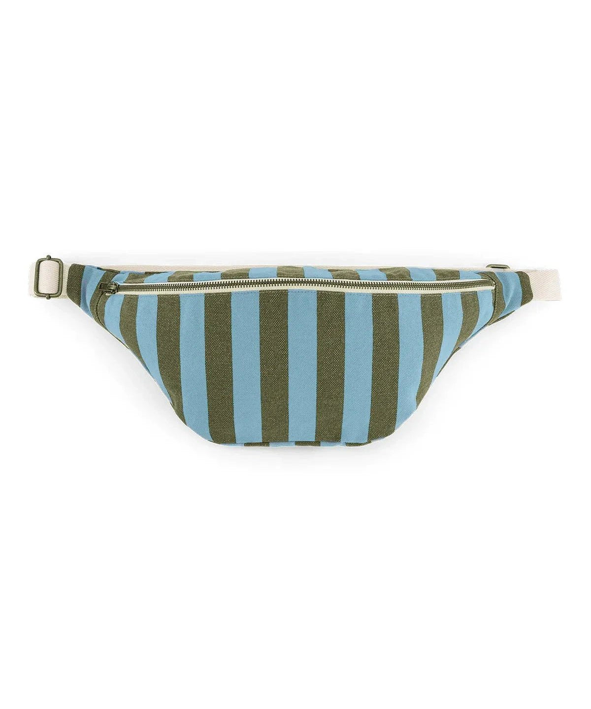 Rose in April - BANANA BAG Bauchtasche • Stripes Olive/Blue - Bauchtasche - ROSA ECK