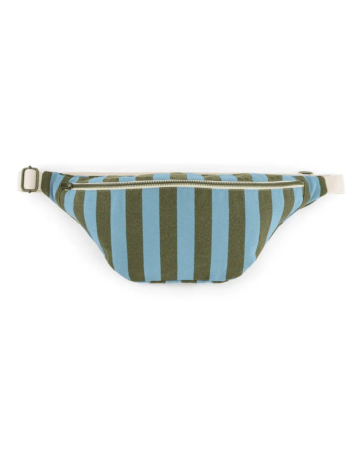 Rose in April - BANANA BAG Bauchtasche • Stripes Olive/Blue - Bauchtasche - ROSA ECK