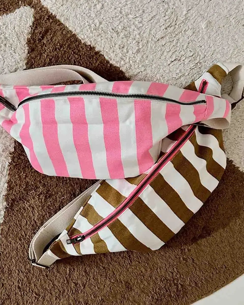 Rose in April - BANANA Bauchtasche • Stripes Ecru/Caramel - Bauchtasche - ROSA ECK Concept Store