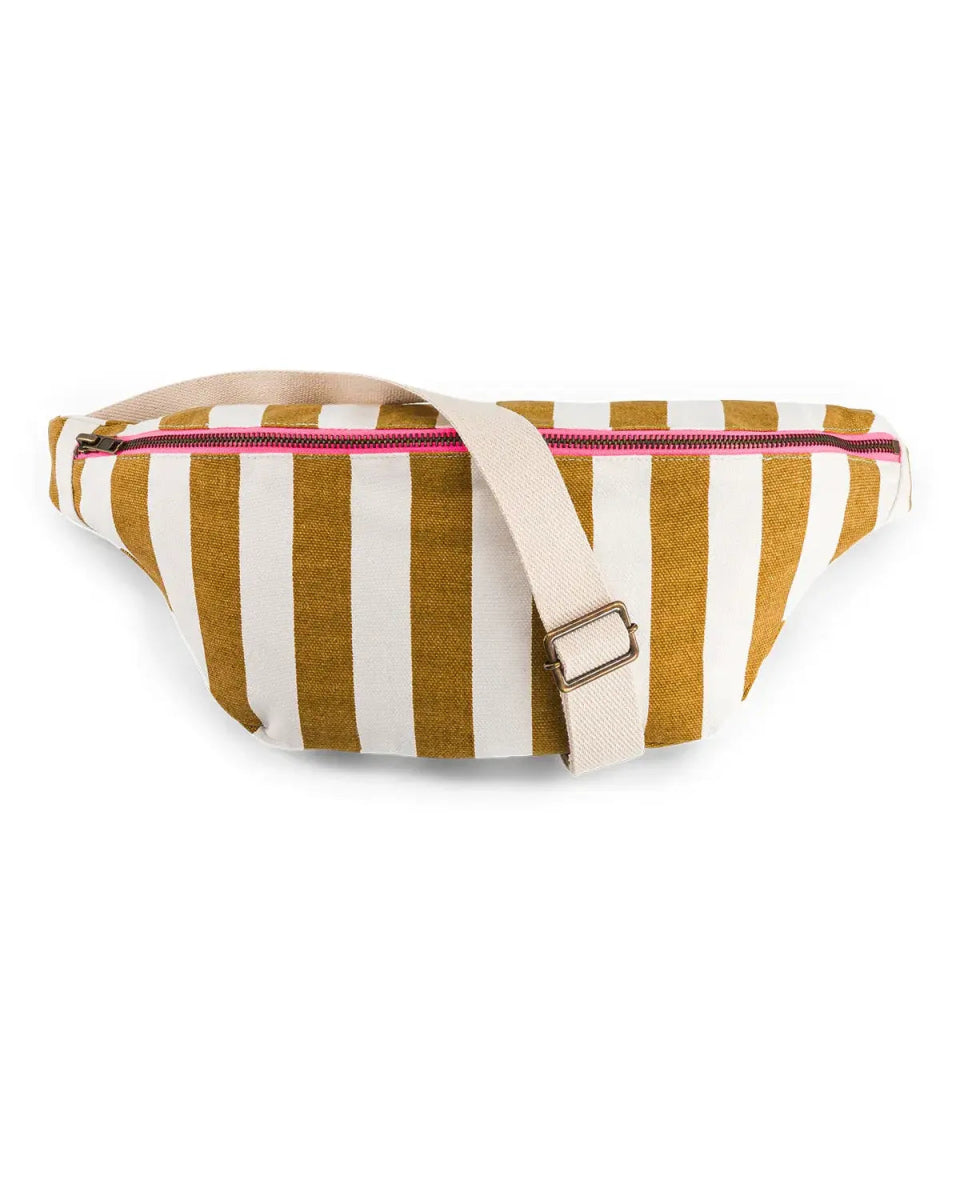 Rose in April - BANANA Bauchtasche • Stripes Ecru/Caramel - Bauchtasche - ROSA ECK Concept Store