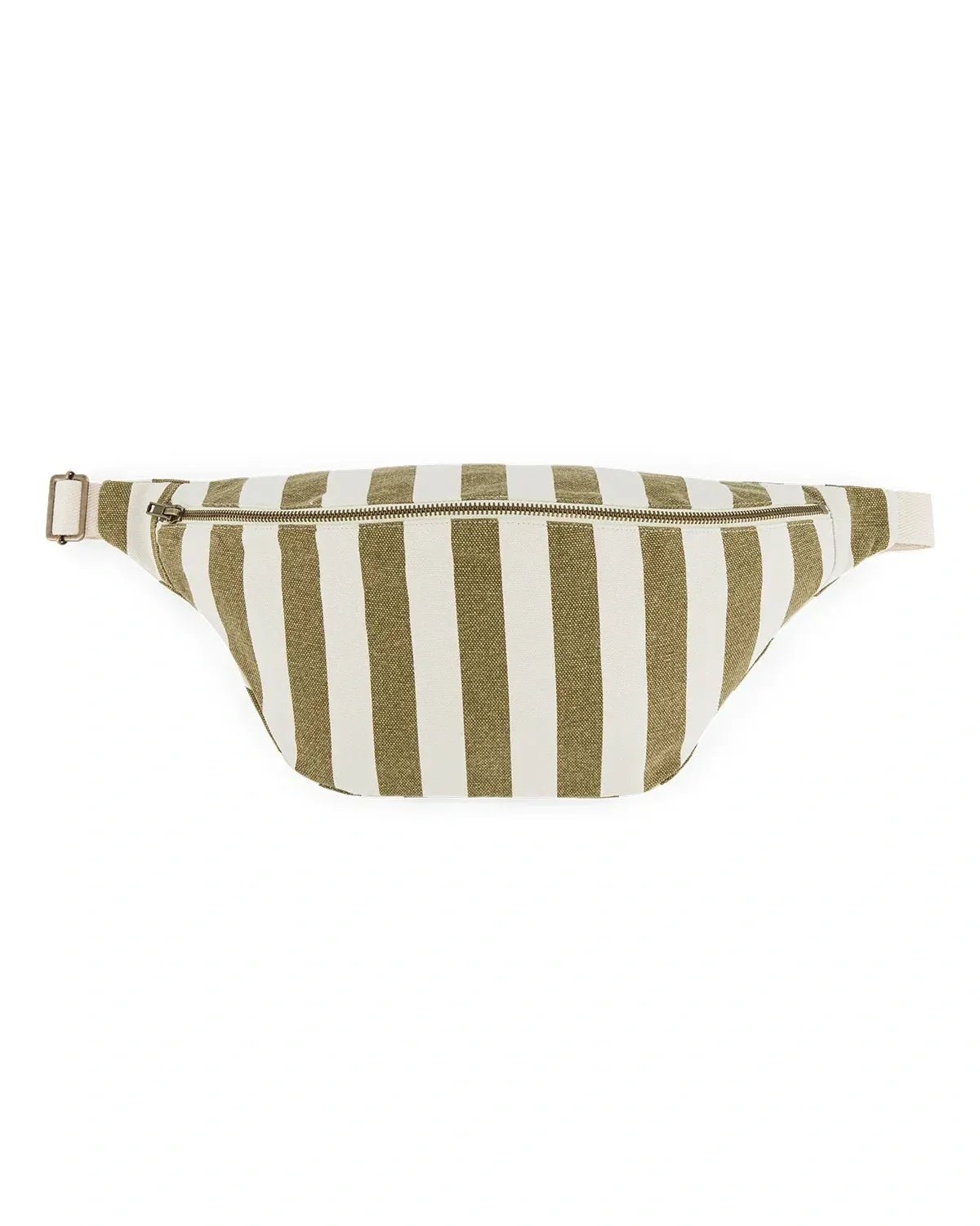 Rose in April - BANANA Bauchtasche • Stripes Olive / Greige - ROSA ECK