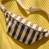 Rose in April - BANANA Bauchtasche • Stripes Olive / Greige - ROSA ECK