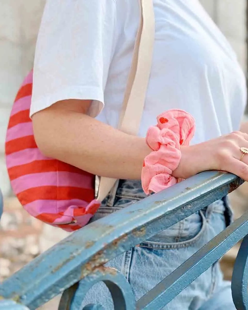 Rose in April - BANANA Bauchtasche • Stripes Orchid/Tomato - Bauchtasche - ROSA ECK Concept Store