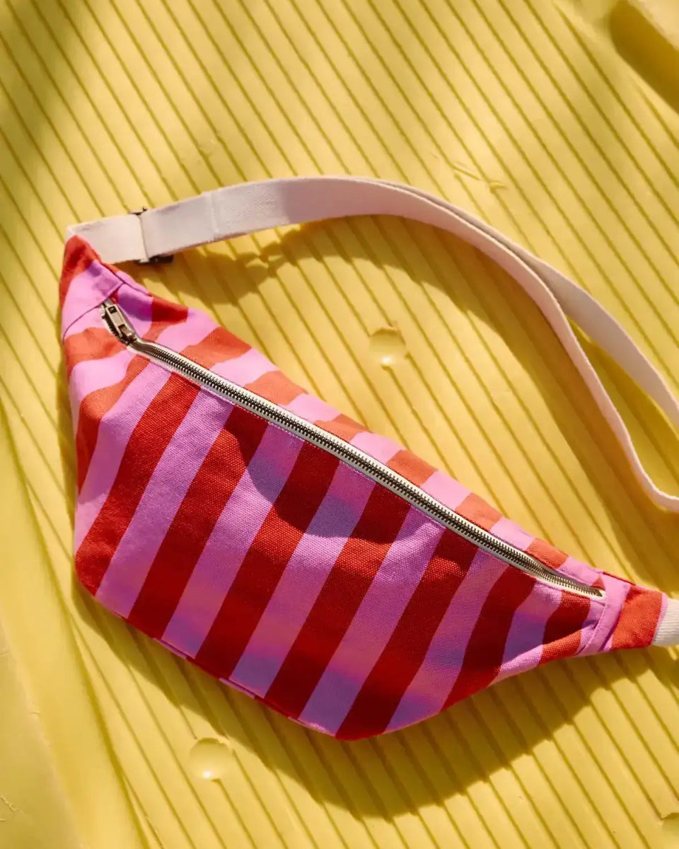 Rose in April - BANANA Bauchtasche • Stripes Orchid/Tomato - Bauchtasche - ROSA ECK Concept Store