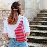 Rose in April - BANANA Bauchtasche • Stripes Orchid/Tomato - Bauchtasche - ROSA ECK Concept Store