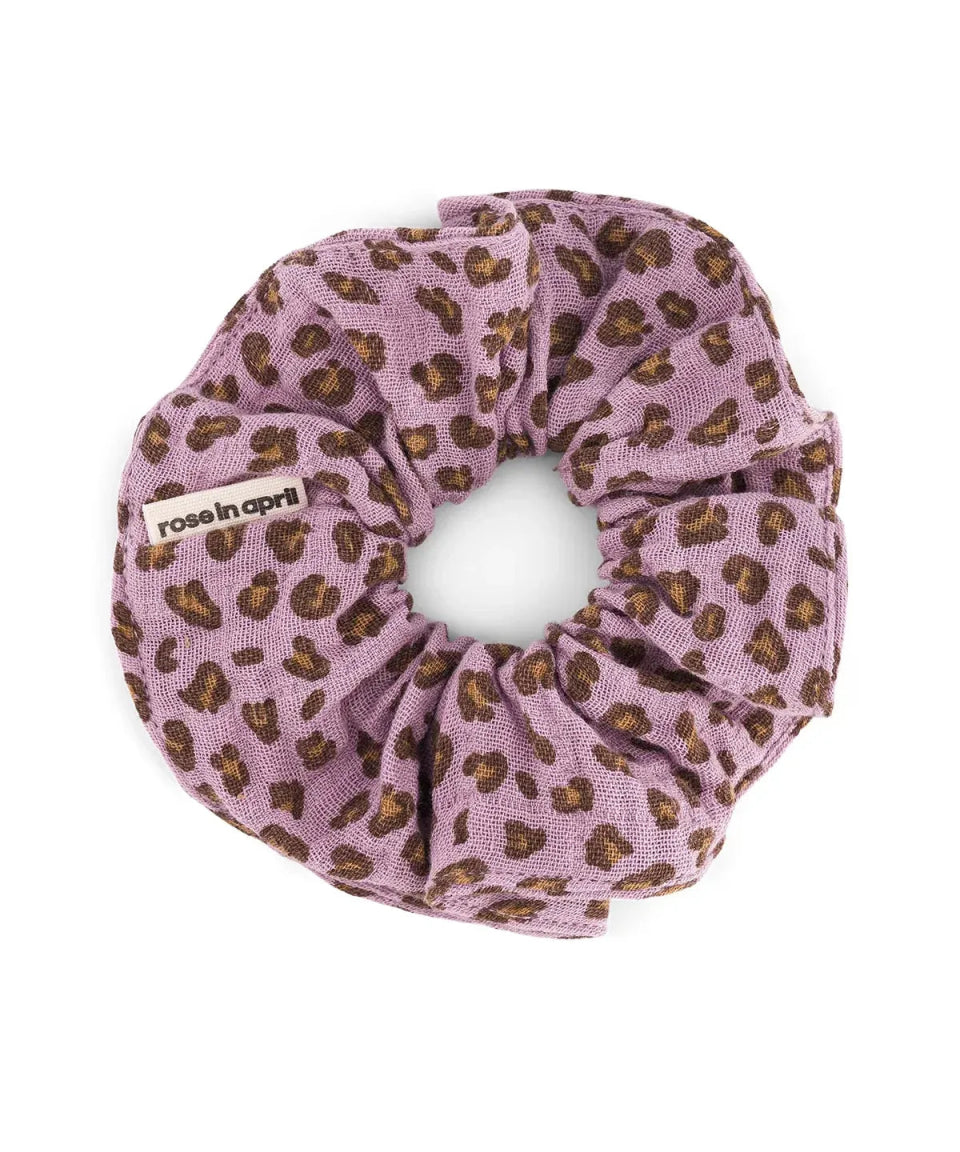 Rose in April - CHOUCHOU Haargummi • Mini - Leopard Lila - ROSA ECK Concept Store